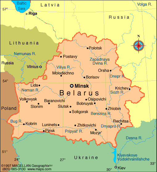 map belarus